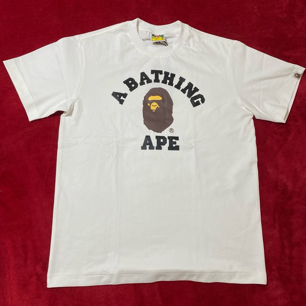 white bape tee